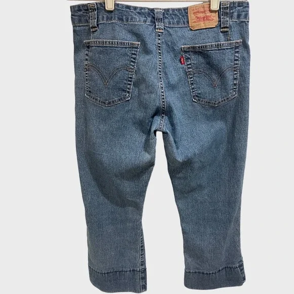 Levi’s  525 VTG Nouveau Low Rise Capri Jeans Size 12 - Picture 3 of 9